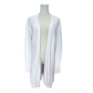 Women's Abercrombie and Fitch Duster Pinpoint Details Cotton in White Size Small